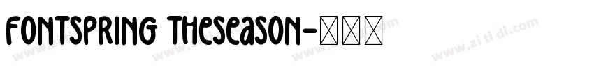 FONTSPRING TheSeason字体转换